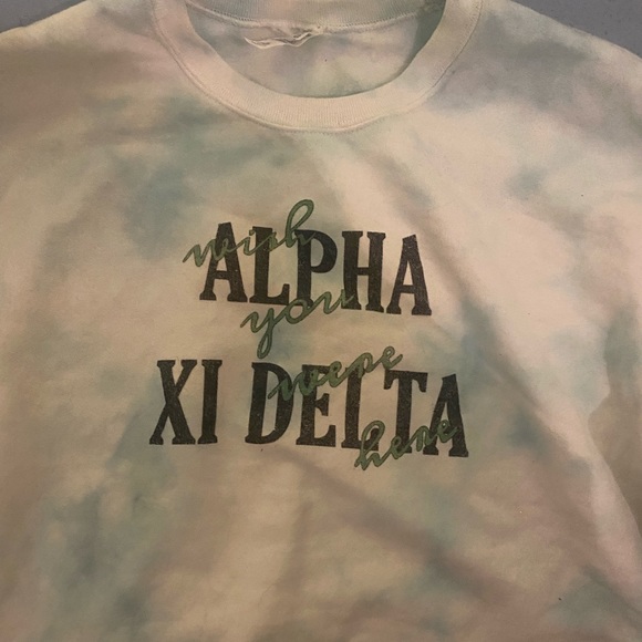 AXID, Alpha Xi Delta Cropped Sweatshirt - Picture 3 of 4